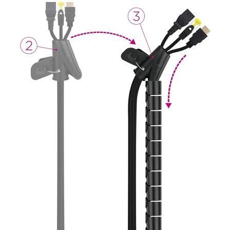 Nanocable Organizador de Cables Flexible 25mm 1m Negro